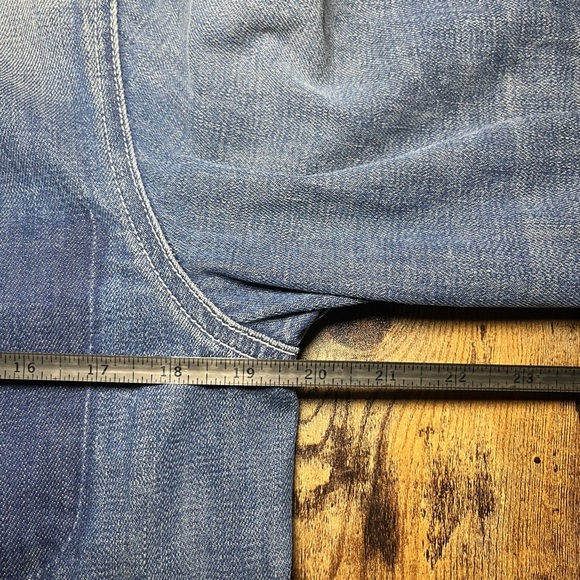 Rag & Bone Santa Cruz XXS Oversized Denim Button Chore Coat Blue Jean Jacket USA - Picture 6 of 8